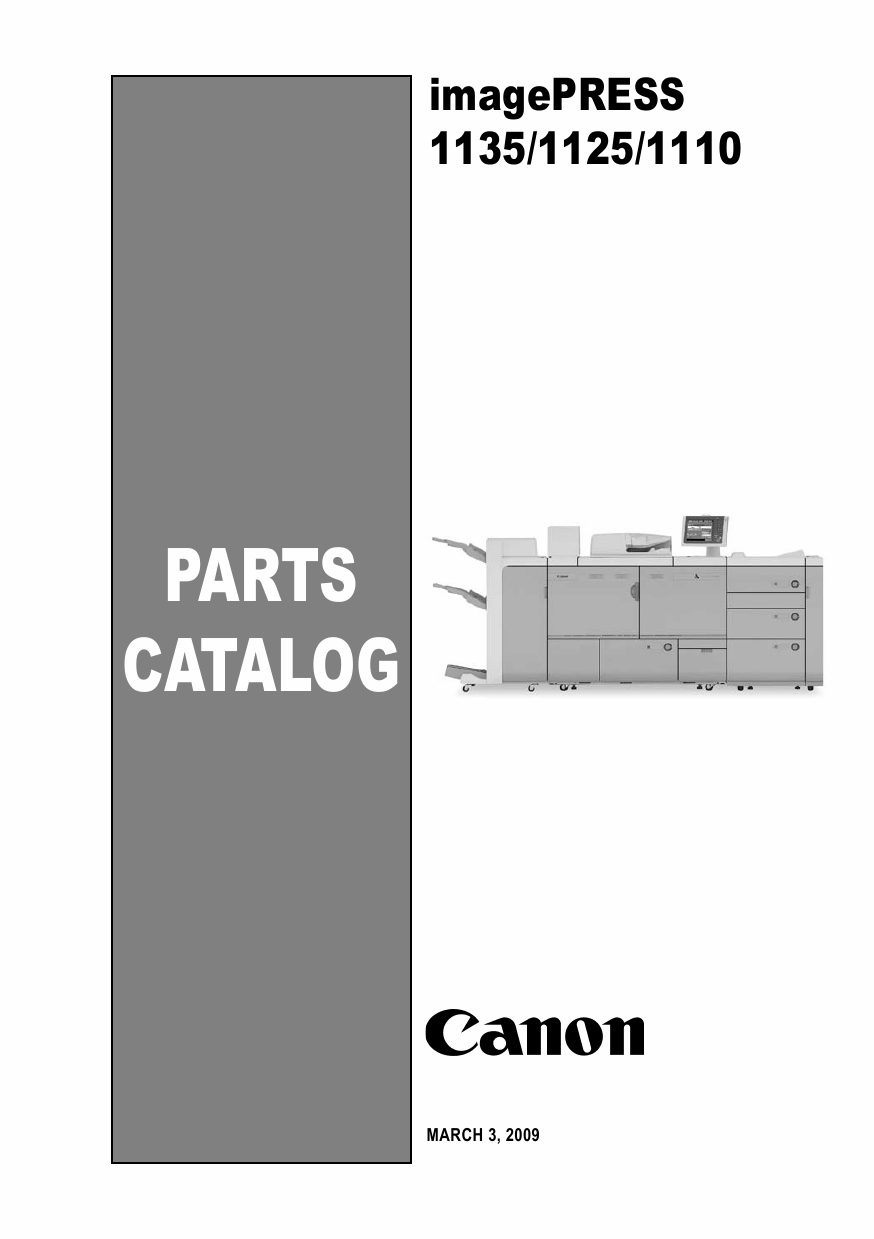 CANON imagePRESS 1110 1125 1135 Parts Manual PDF download-1